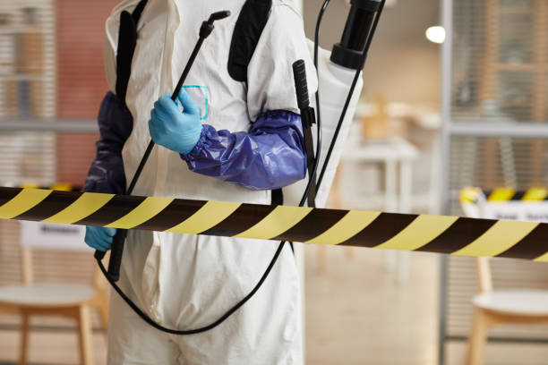 Professional Biohazard Cleanup technician working in Attica, MI